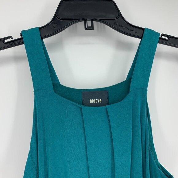 Anthropologie Maeve Dress Azores Teal Midi Modal Sleeveless - Picture 3 of 12